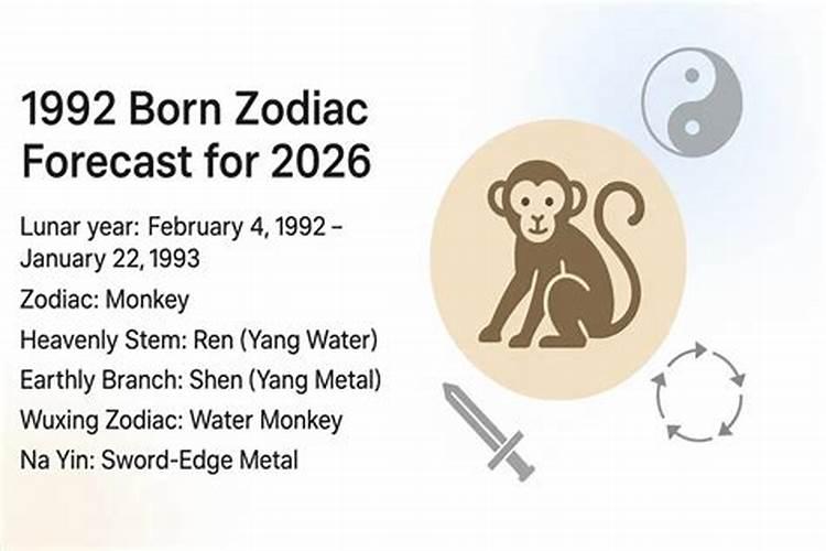 2026年1992出生运势