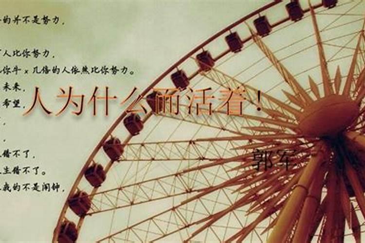 人的一生到底为了什么而活着？