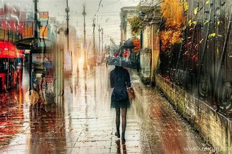 梦见带着孩子下雨了