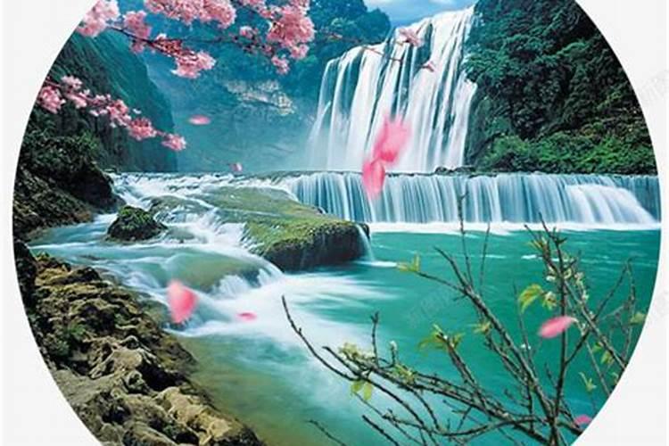梦见特别漂亮的山瀑布桃花