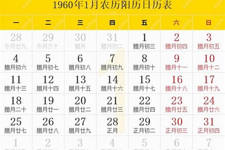 农历腊月22日1960年
