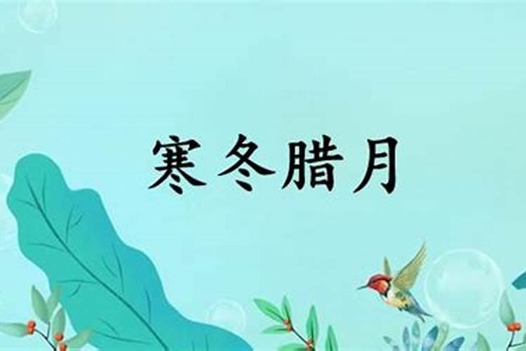 寒冬腊月意思是什么？