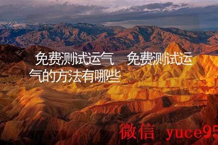 八字运气测试免费