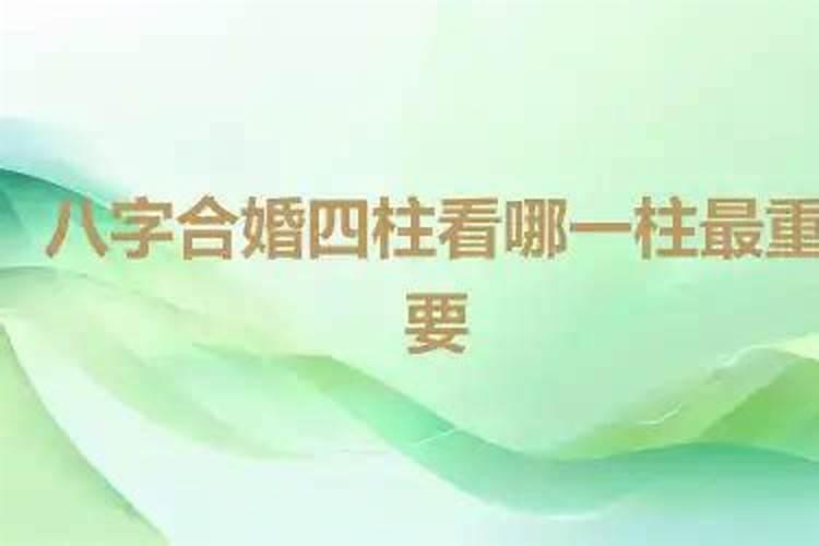 八字合婚哪一柱重要？