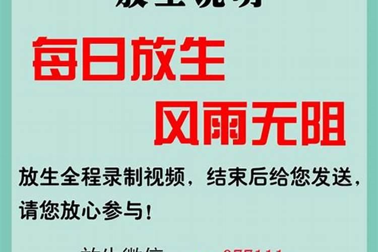 为生病的亲人放生