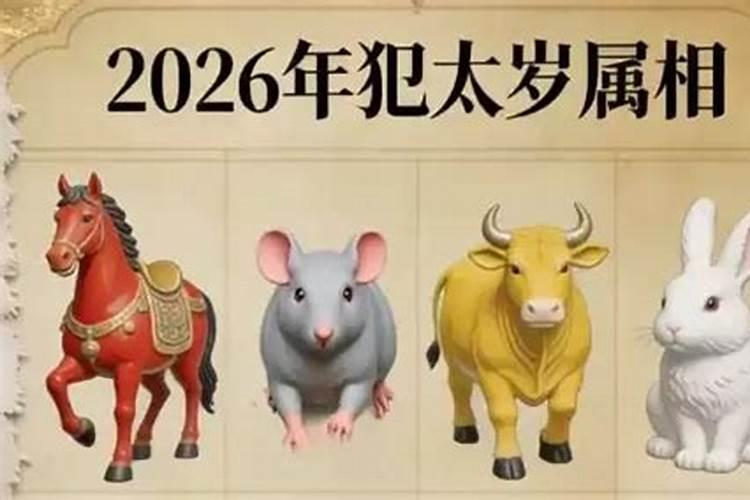 2026年犯太岁属相有哪个时辰？