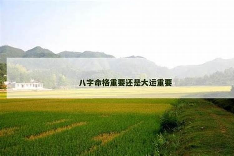 八字格局重要还是大运重要？
