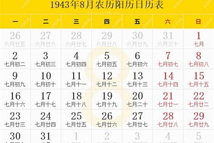 1943年农历八月初五的运势如何？