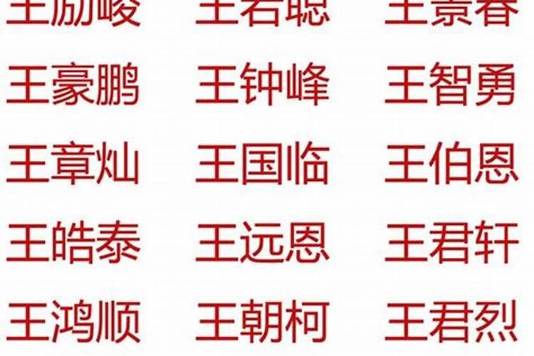 姓王的如何起名？