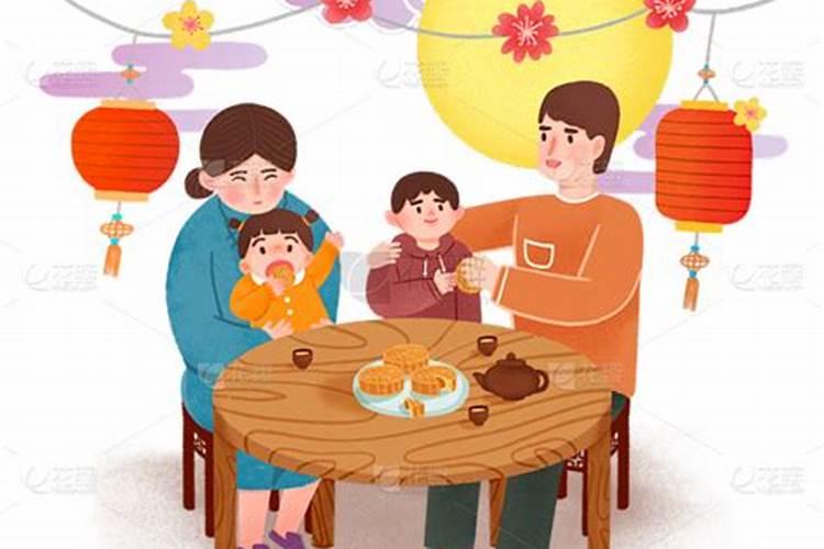 中秋节的习俗手绘