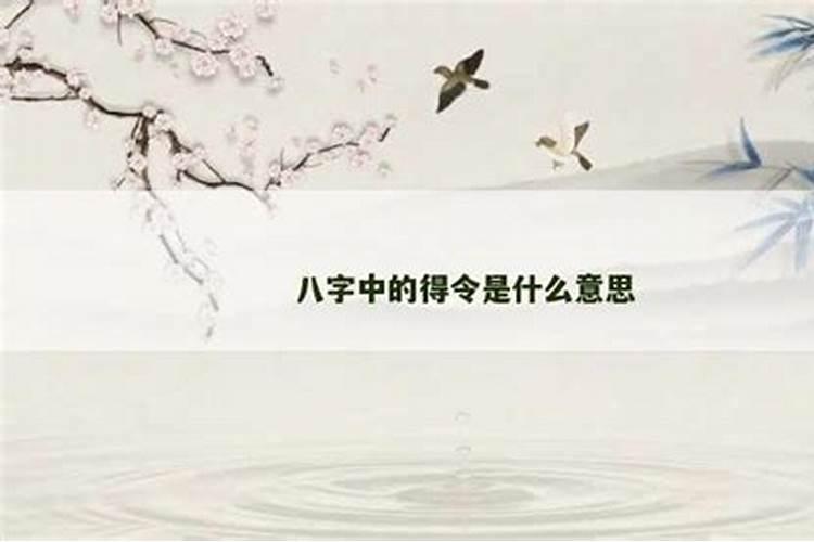 八字中得令是什么意思？