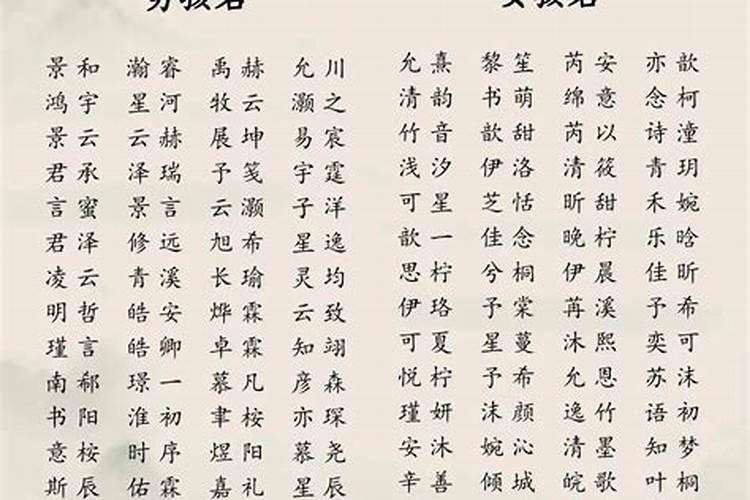 宝宝取名男孩