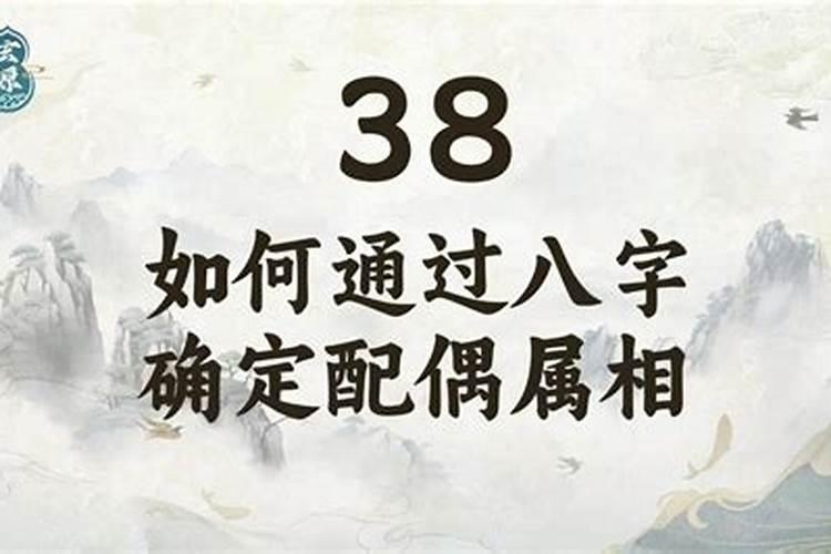 配偶属相诀八字举例说明