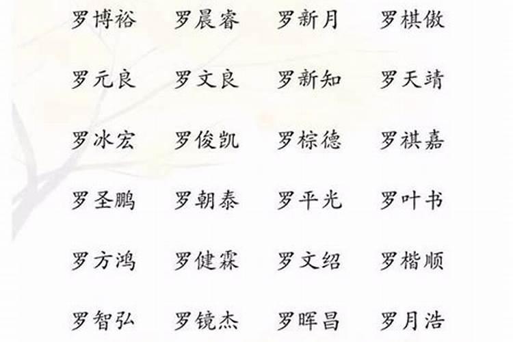 冬至出生男孩姓罗