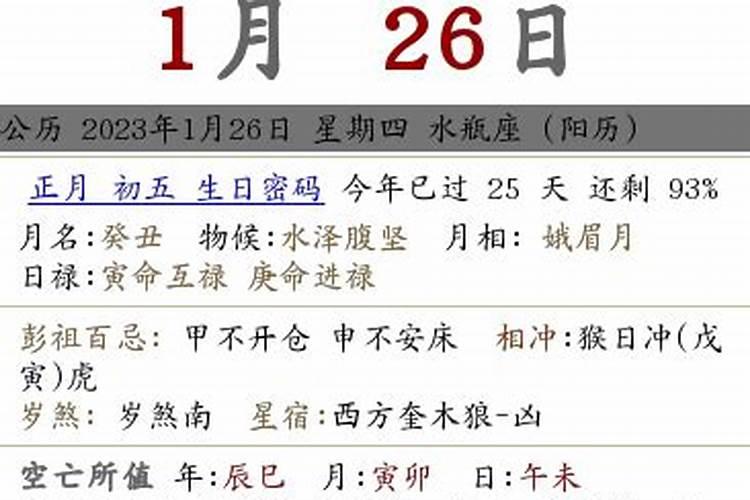 哪年1月11日是正月初五？