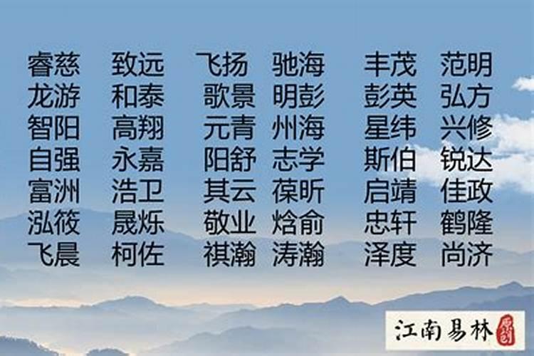 取名字男孩精选
