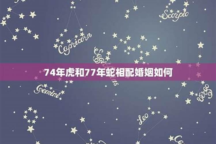 74年虎和77年蛇合婚吗？