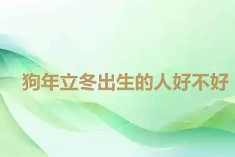 狗年立冬出生的人