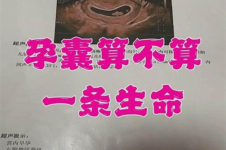 只有孕囊算不算有生命