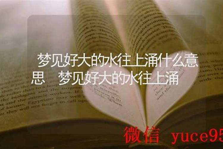 梦见好大的水在流动