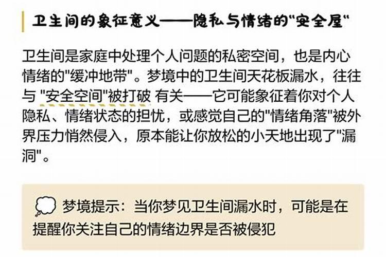 梦见去卫生间特别脏乱