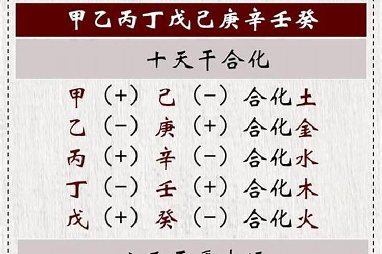 八字大运天干合化