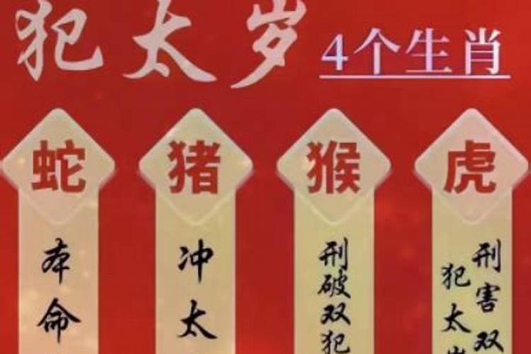 2025年克太岁属相一览表
