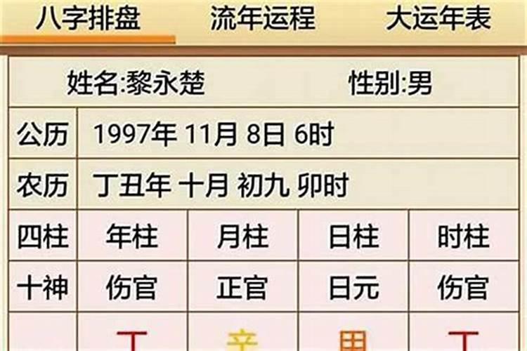 八字财库对照表