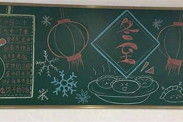 冬至祭祀黑板报