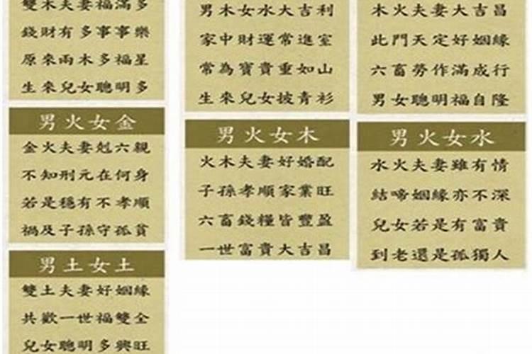 古老的婚配八字很准
